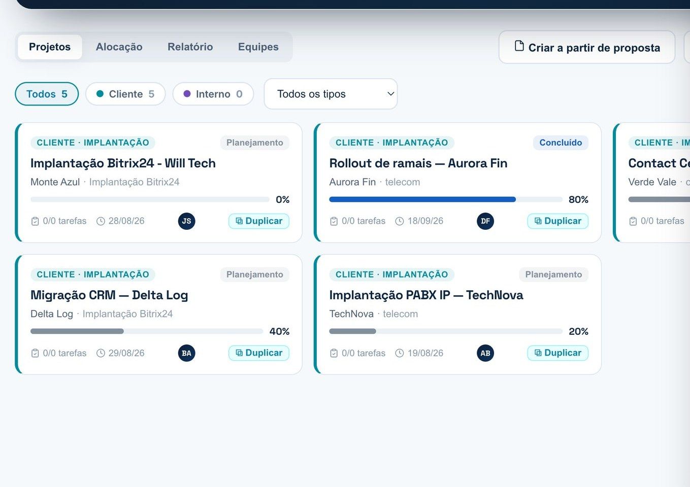 Projetos — Gantt & CPM — Cronograma, dependências e caminho crítico.